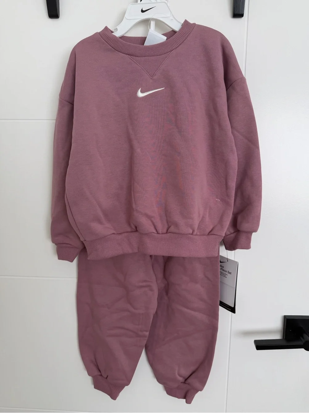 New 4T Nike Sweatshirt Sweatpants Set Crewneck Plum Dust Toddler